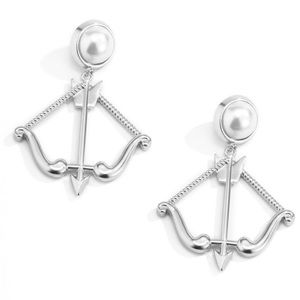 Silver Bow and Arrow Earrings